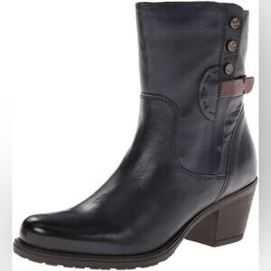 Clarks Maymie Stellar Skye Chelsea Boots Navy Leather